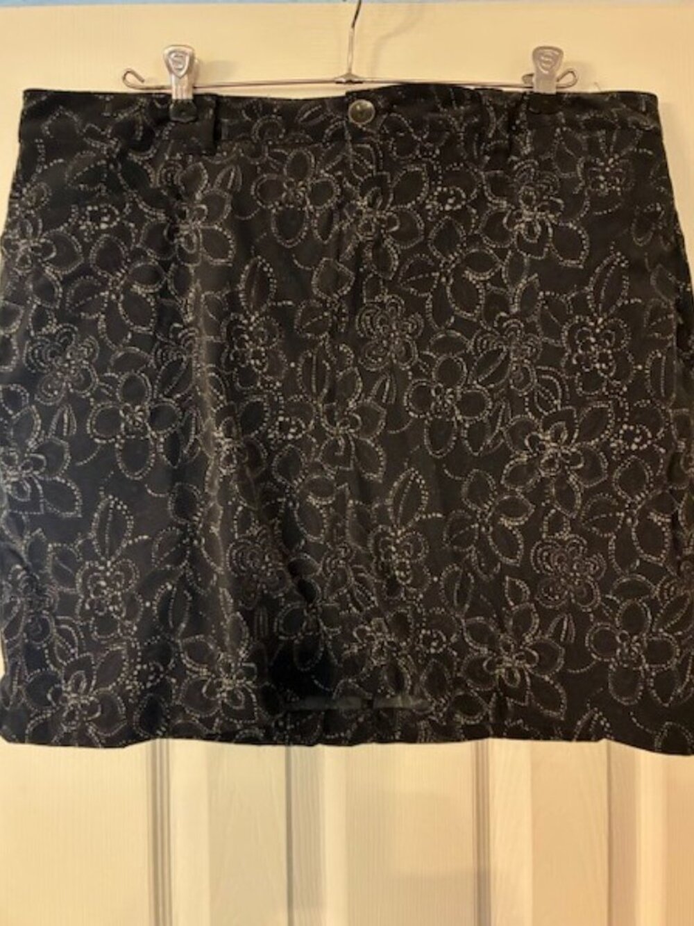 Eddie Bauer Women's Black Stretch Athletic Pickleball Golf Travel Skort Size 16